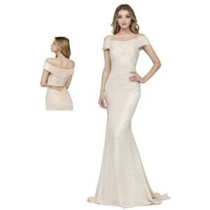 Cecilia Couture - 1417 Ruched Off-Shoulder Mermaid Dress